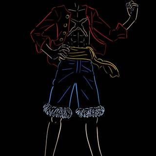 Black and white Luffy wallpaper