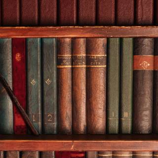 Desktop shelf Harry Potter wallpaper