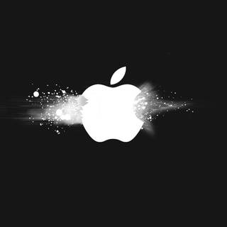 iPhone logo black and white wallpaper