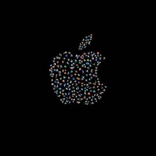 iPhone logo black and white wallpaper