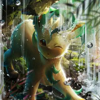 Leafeon phone wallpaper