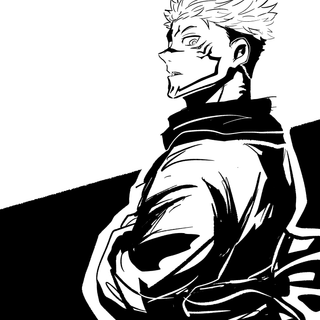 Sukuna black and white wallpaper