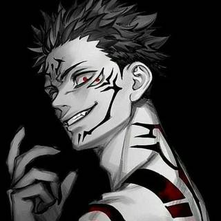 Sukuna black and white wallpaper