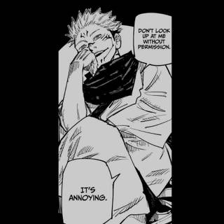 Sukuna black and white wallpaper