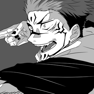 Sukuna black and white wallpaper