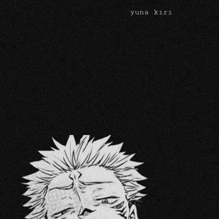 Sukuna black and white wallpaper