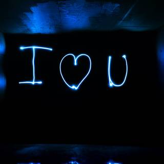 Neon love 4k wallpaper