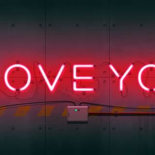 Neon love 4k wallpaper