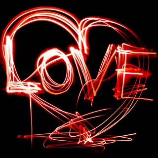 Neon love 4k wallpaper