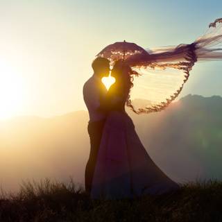 Wedding couple 4k wallpaper