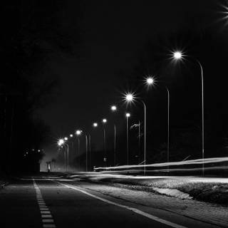 Night road 4k wallpaper