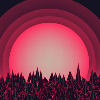 Red retro 4k wallpaper