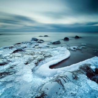 Winter ocean wallpaper