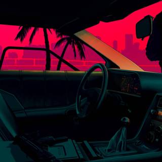 Red retro 4k wallpaper