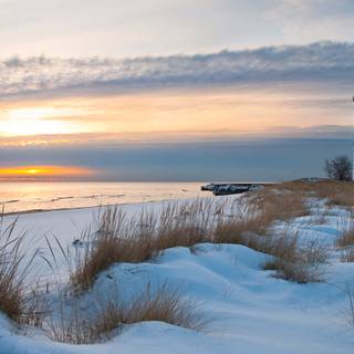 Winter ocean wallpaper