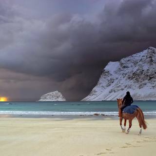 Winter ocean wallpaper