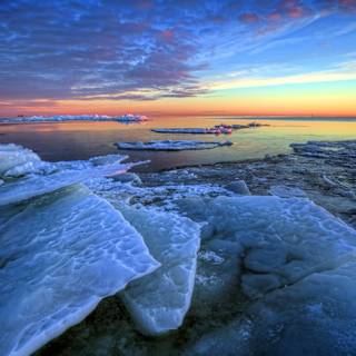 Winter ocean wallpaper