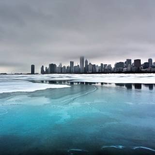 Winter ocean wallpaper