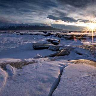 Winter ocean wallpaper