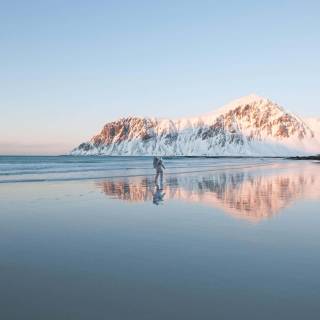 Winter ocean wallpaper