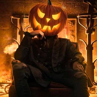 Pumpkin head Halloween wallpaper