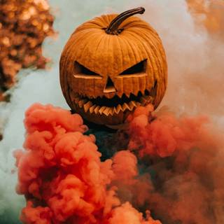 Pumpkin head Halloween wallpaper