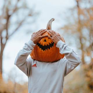 Pumpkin head Halloween wallpaper
