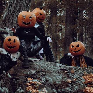 Pumpkin head Halloween wallpaper