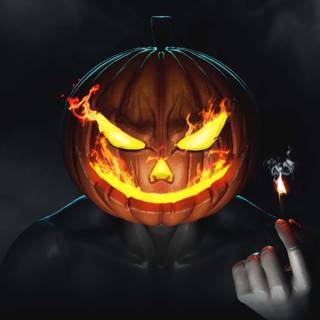 Pumpkin head Halloween wallpaper