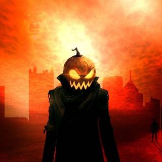 Pumpkin head Halloween wallpaper