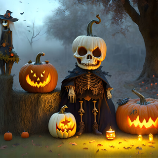 Pumpkin head Halloween wallpaper
