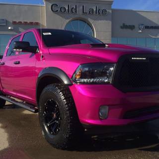 Pink lifted trucks wallpaper