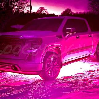 Pink lifted trucks wallpaper