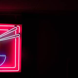 Neon noodle sign wallpaper