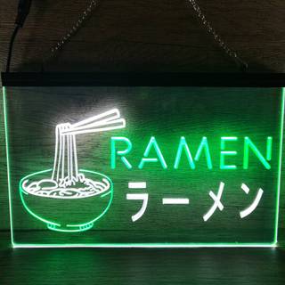 Neon noodle sign wallpaper