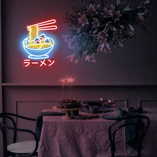 Neon noodle sign wallpaper