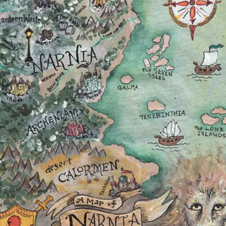 Narnia map wallpaper