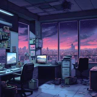 Blue vibe computer wallpaper