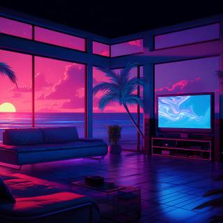 Blue vibe computer wallpaper