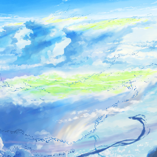 Light blue sky anime wallpaper
