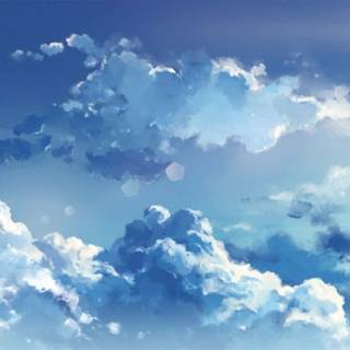 Light blue sky anime wallpaper