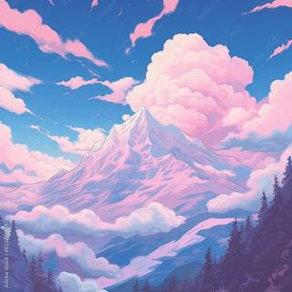 Light blue sky anime wallpaper