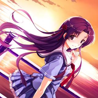 White purple anime wallpaper