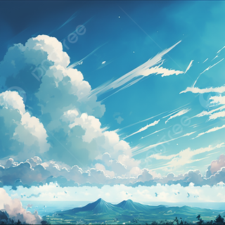 Light blue sky anime wallpaper