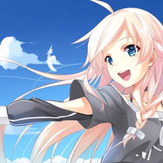 Light blue sky anime wallpaper