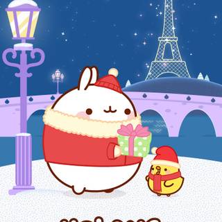 Molang winter wallpaper