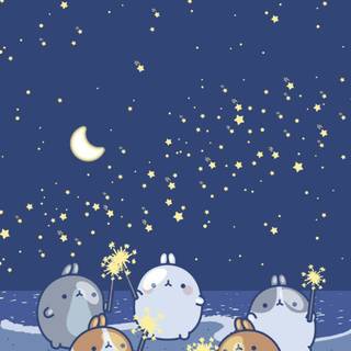 Molang winter wallpaper
