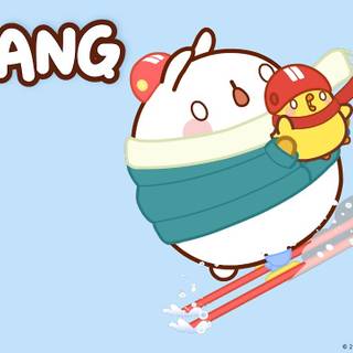 Molang winter wallpaper
