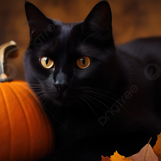 Autumn black cats wallpaper