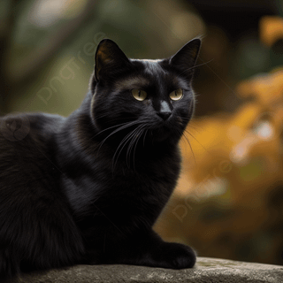 Autumn black cats wallpaper